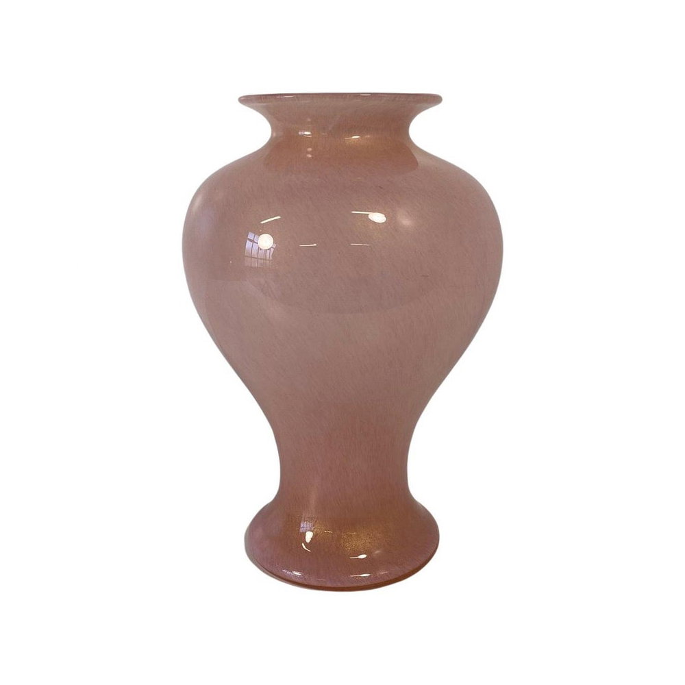 Jarrón de vidrio de Murano rosa, Barovier & Toso